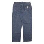 CARHARTT Womens Regular Blue Denim Classic Jeans W36 L32 Durable Zip Fastening