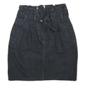 ESSENTIEL Womens Black Cotton Blend Pencil Knee Length Skirt Belted S