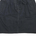 ESSENTIEL Womens Black Cotton Blend Pencil Knee Length Skirt Belted S