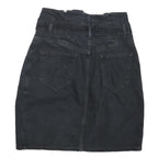 ESSENTIEL Womens Black Cotton Blend Pencil Knee Length Skirt Belted S