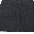 ESSENTIEL Womens Black Cotton Blend Pencil Knee Length Skirt Belted S