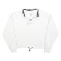 KARL KANI Mens White 1/4 Zip Sweatshirt M Cotton Blend Casual