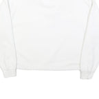KARL KANI Mens White 1/4 Zip Sweatshirt M Cotton Blend Casual