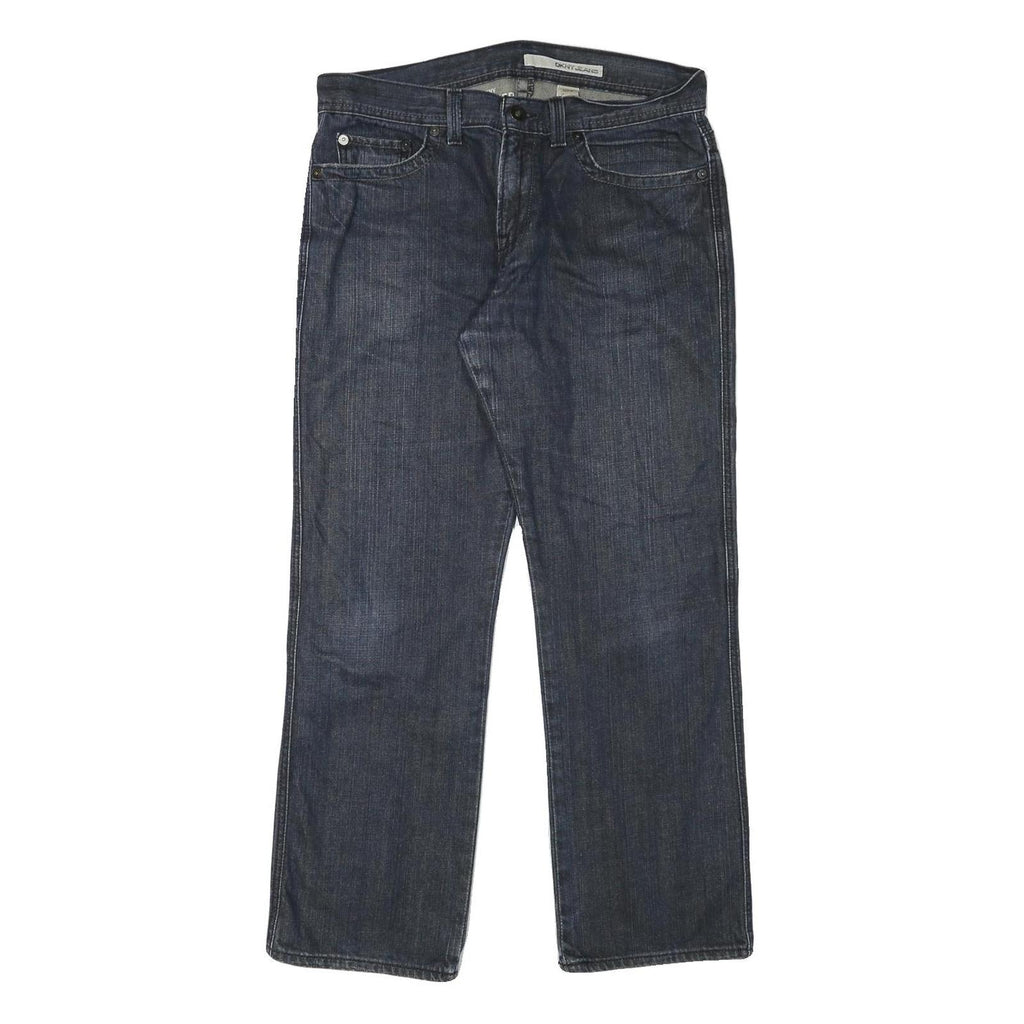 DKNY Mens Jeans Blue Regular Straight Denim Medium W34 L30 Classic Cotton Blend