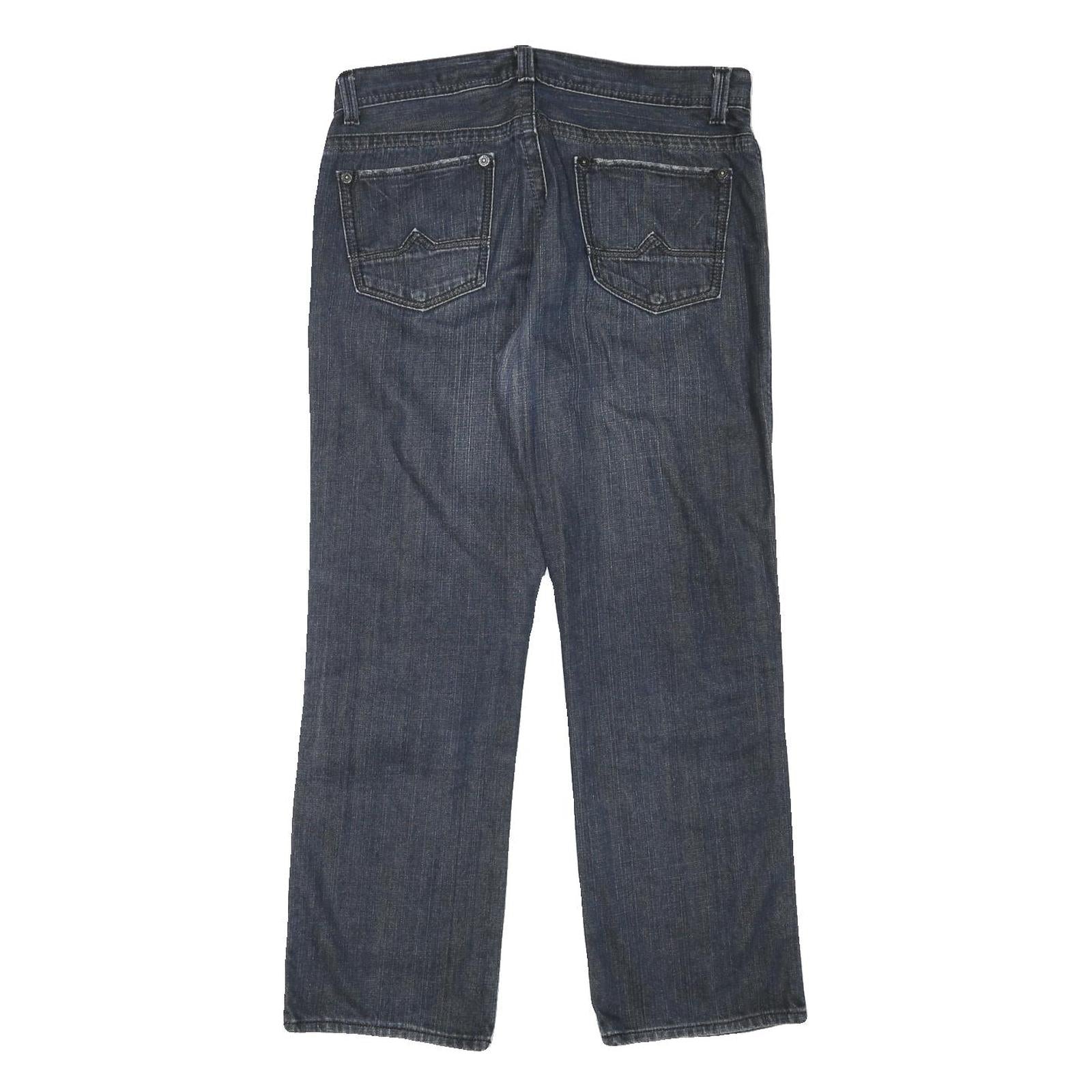 DKNY Mens Jeans Blue Regular Straight Denim Medium W34 L30 Classic Cotton Blend