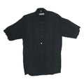 COBER & HUBER Mens Black Cotton Blend Shirt M Casual Button Shirt