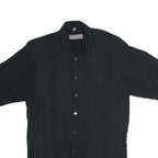 COBER & HUBER Mens Black Cotton Blend Shirt M Casual Button Shirt