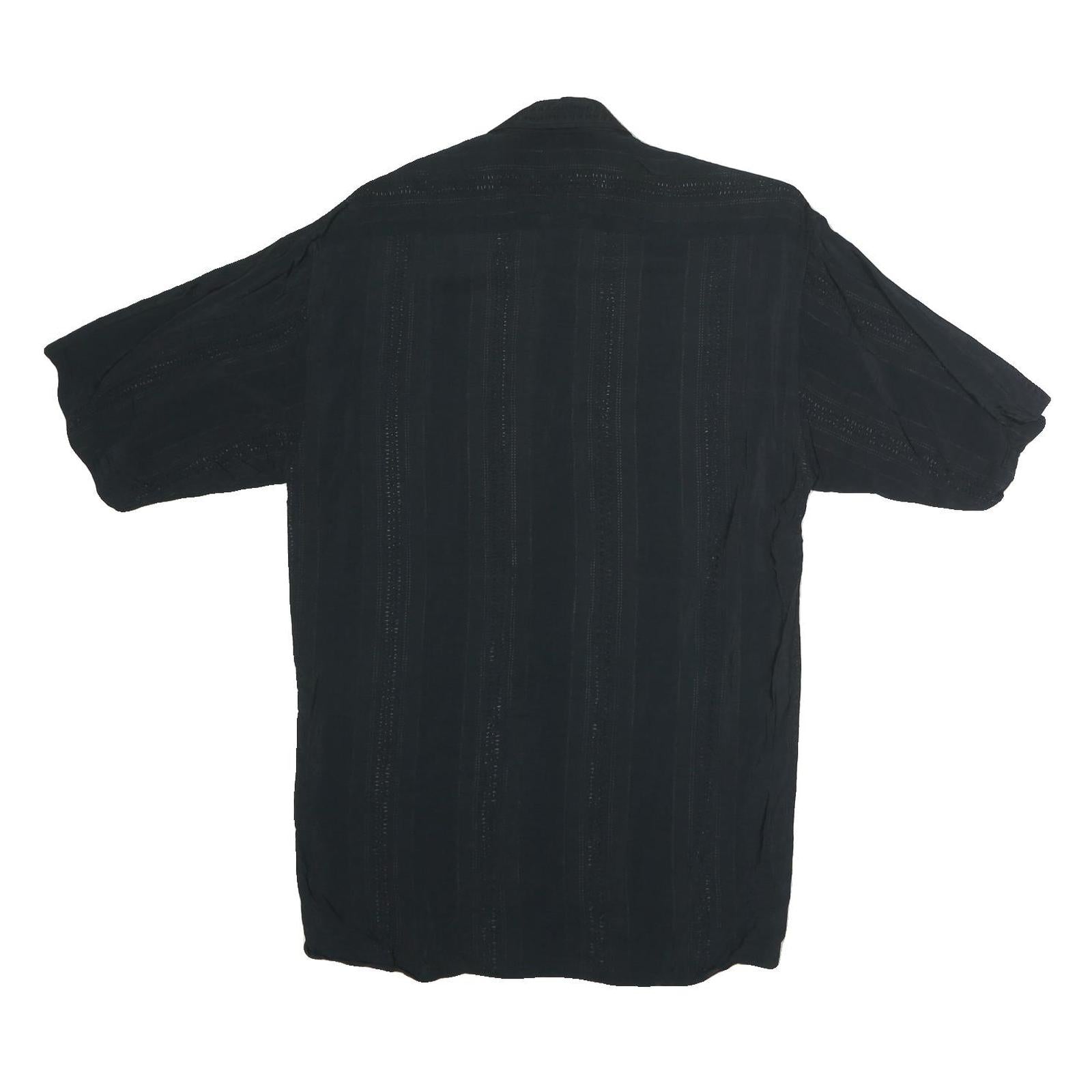 COBER & HUBER Mens Black Cotton Blend Shirt M Casual Button Shirt