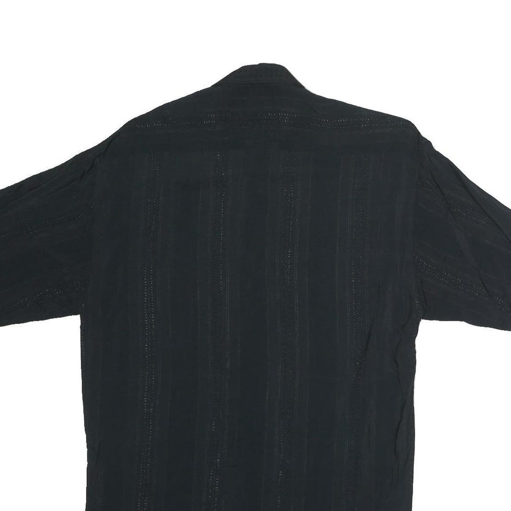 COBER & HUBER Mens Black Cotton Blend Shirt M Casual Button Shirt