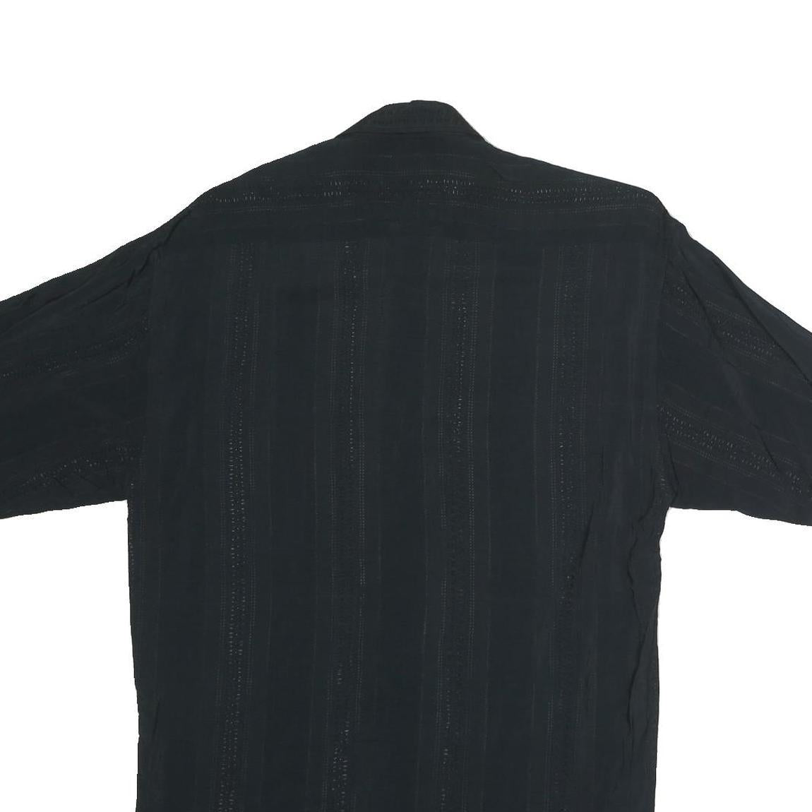 COBER & HUBER Mens Black Cotton Blend Shirt M Casual Button Shirt