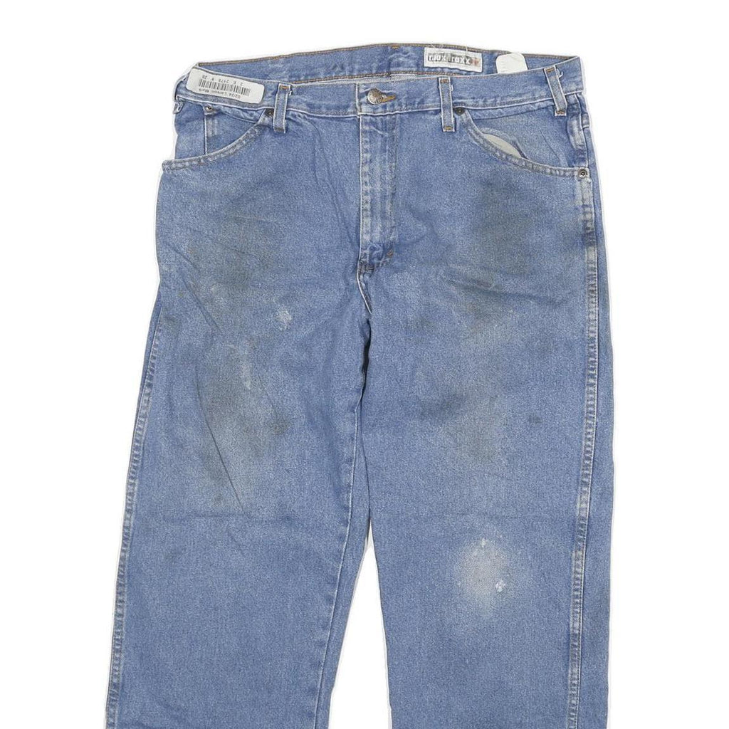 DICKIES Mens Jeans Blue Regular Straight Denim Medium W34 L28 Workwear Casual