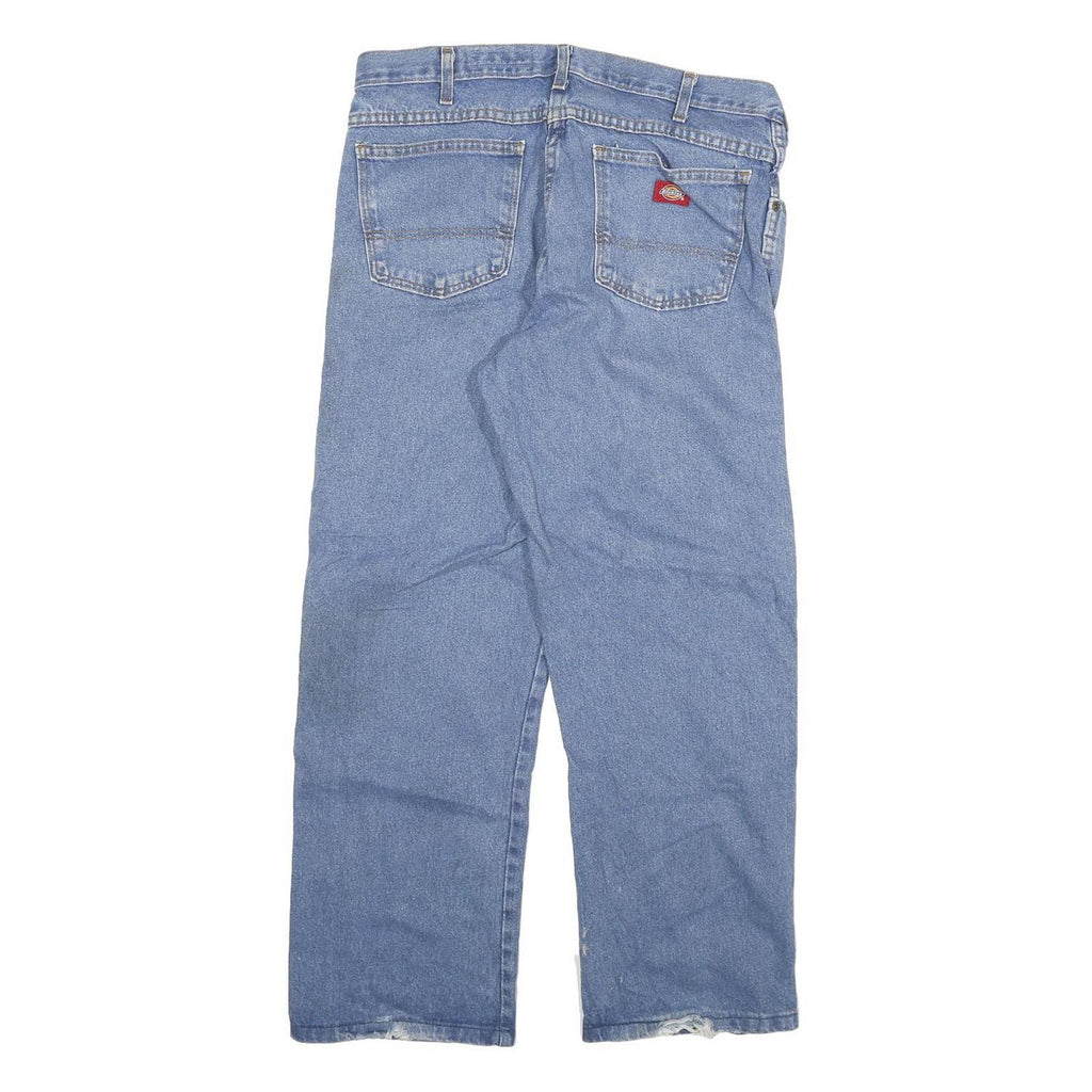DICKIES Mens Jeans Blue Regular Straight Denim Medium W34 L28 Workwear Casual