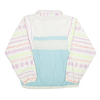 SERGIO VALENTE Womens White & Blue Retro Nylon Zip Jacket M Lightweight