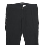 EDMONTE ACTIVE Mens Black Relaxed Cargo Trousers W38 L27 Zip Polyamide Blend