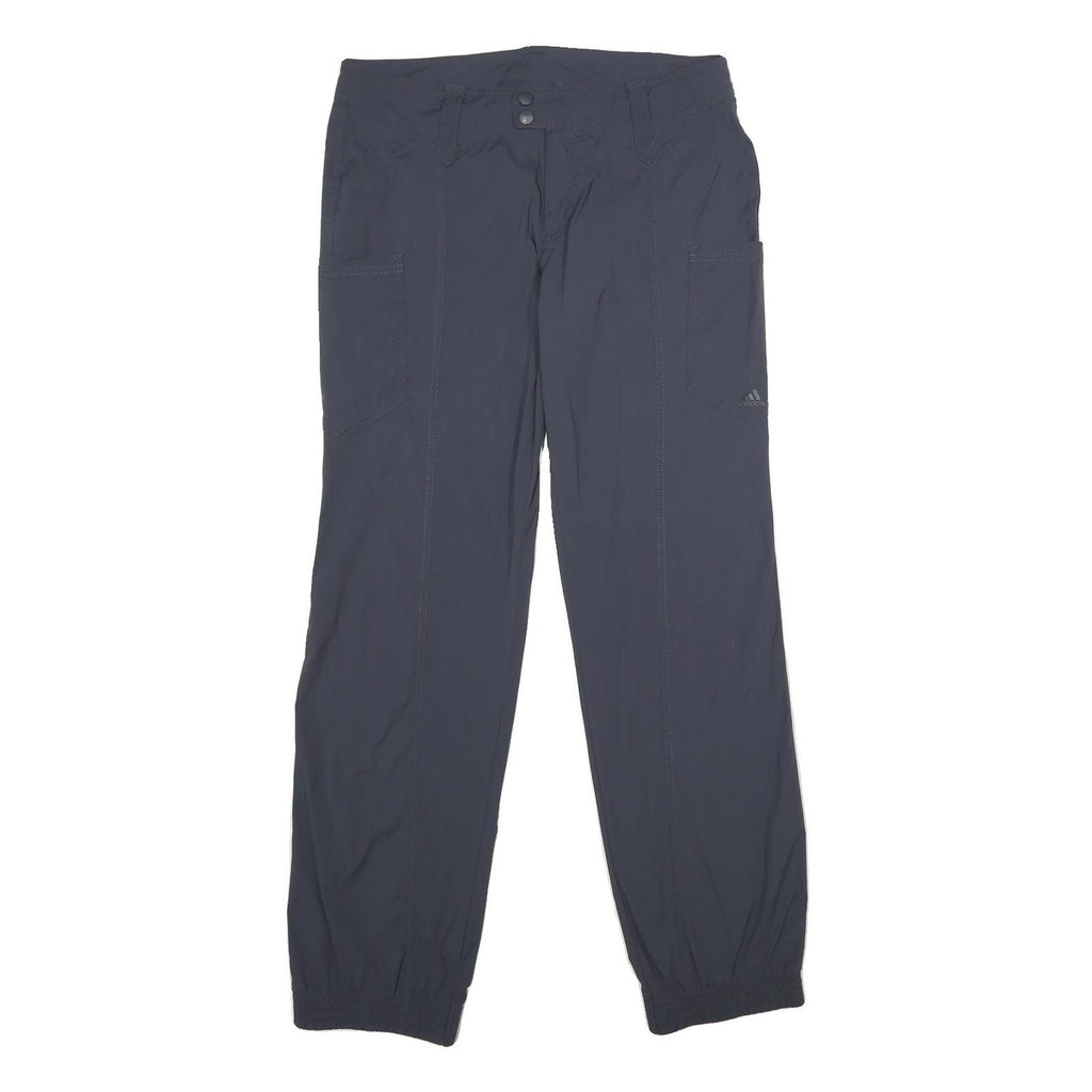 ADIDAS Womens Polyamide Blend Black Regular Straight Trousers W32 L32 Sportswear