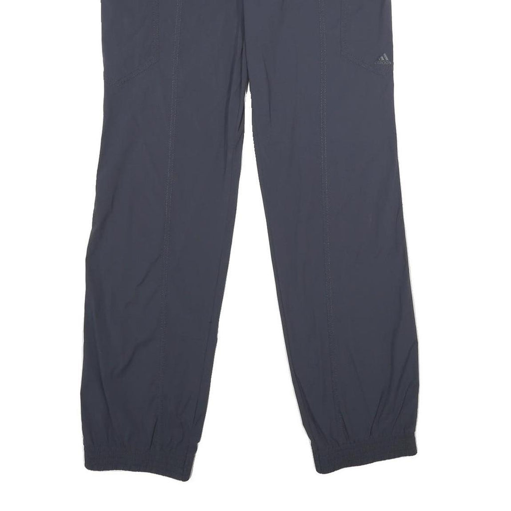 ADIDAS Womens Polyamide Blend Black Regular Straight Trousers W32 L32 Sportswear