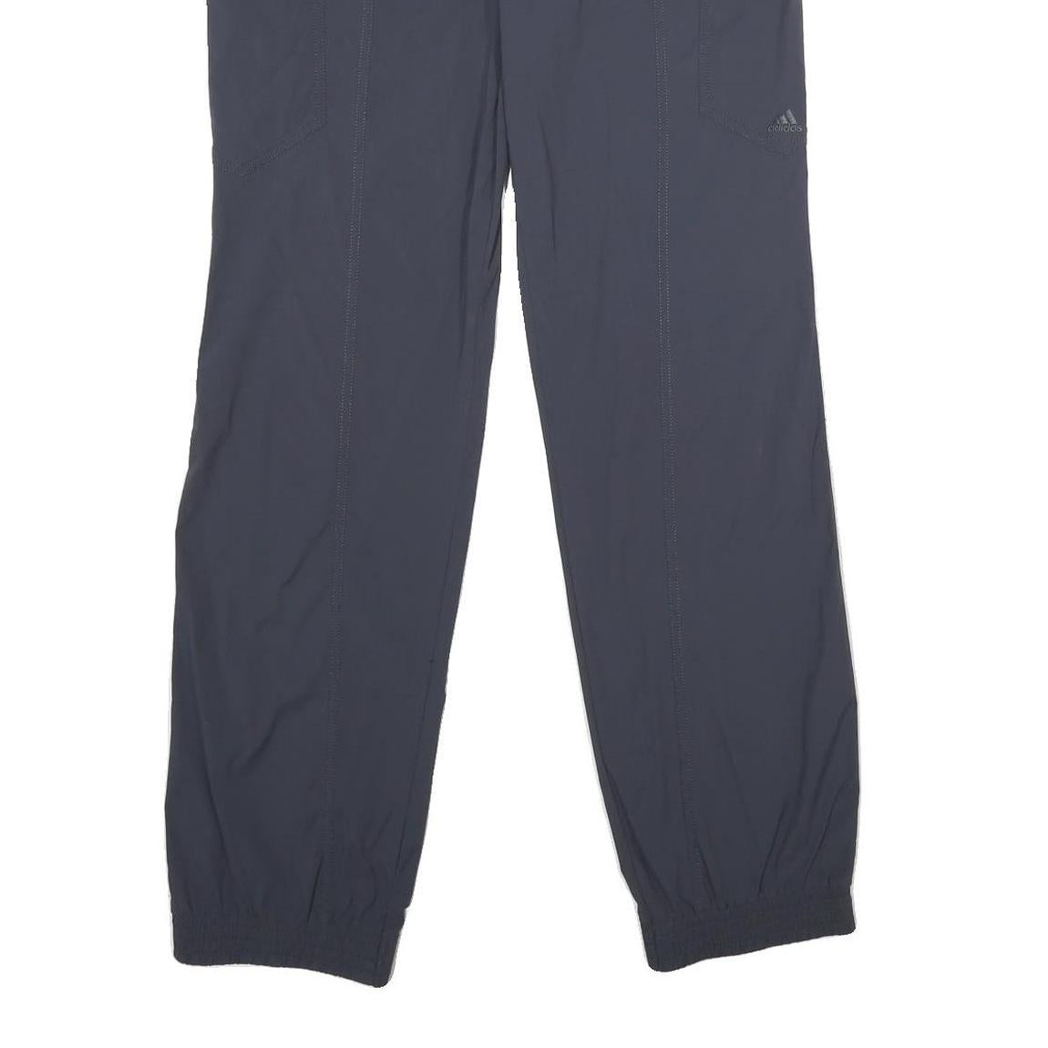 ADIDAS Womens Polyamide Blend Black Regular Straight Trousers W32 L32 Sportswear