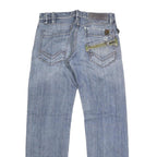 ENERGIE Womens Jeans Blue Regular Straight Denim Light W32 L33 Button Closure