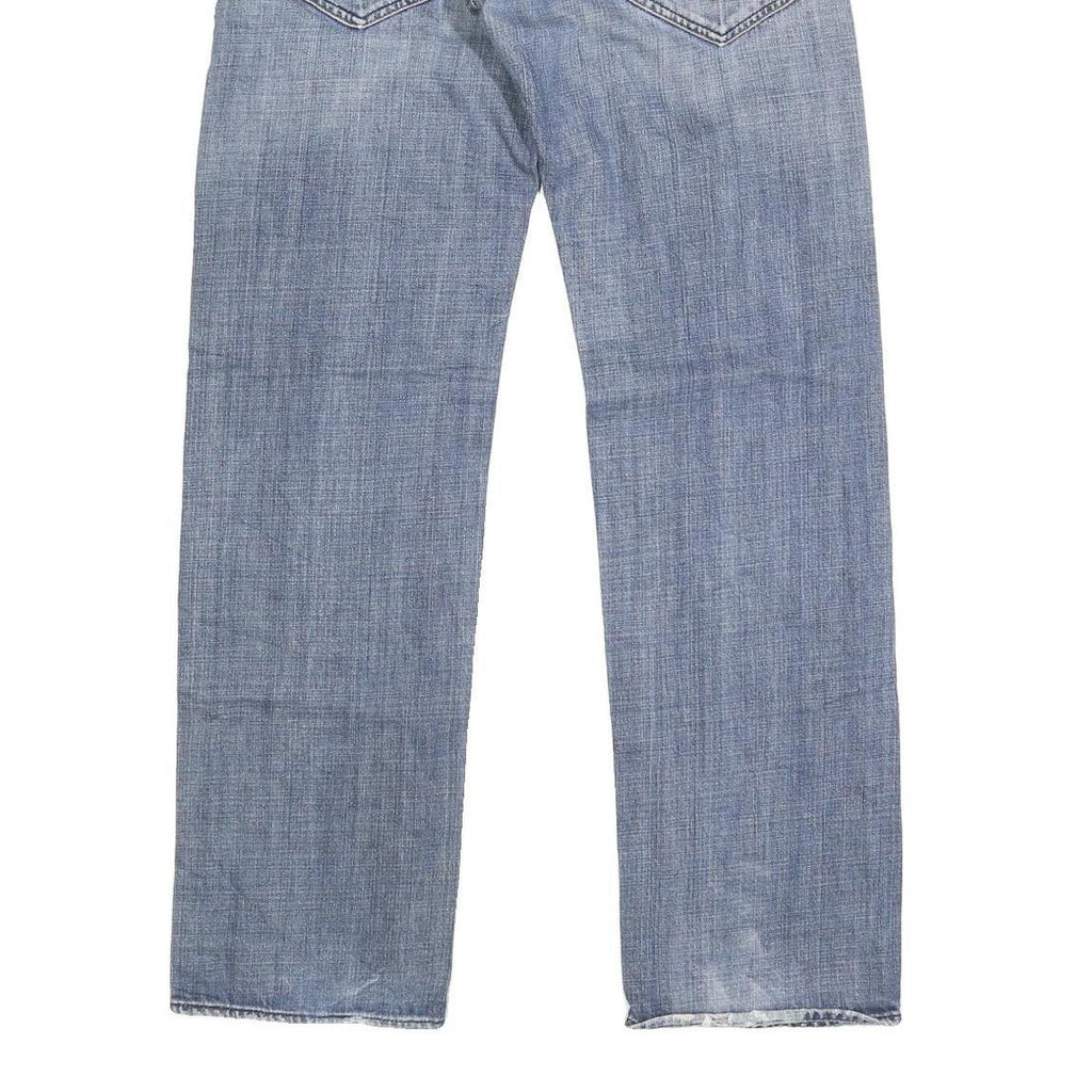 ENERGIE Womens Jeans Blue Regular Straight Denim Light W32 L33 Button Closure