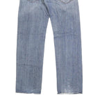 ENERGIE Womens Jeans Blue Regular Straight Denim Light W32 L33 Button Closure