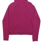 NIKE Womens Purple Pullover Hoodie M Cotton Blend Zip Up Casual