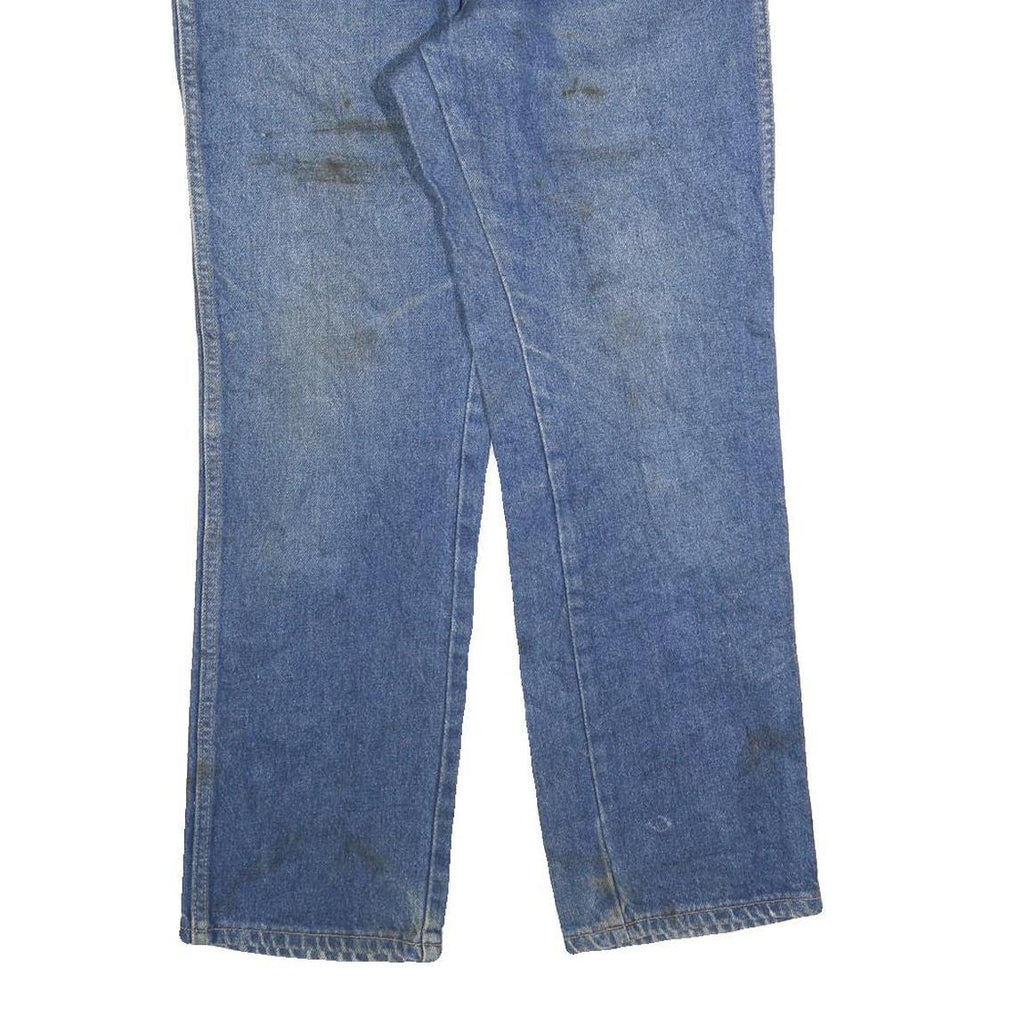 DICKIES Mens Relaxed Blue Denim Jeans W32 L30 Cotton Blend Zip Pockets Casual