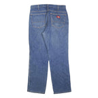 DICKIES Mens Relaxed Blue Denim Jeans W32 L30 Cotton Blend Zip Pockets Casual