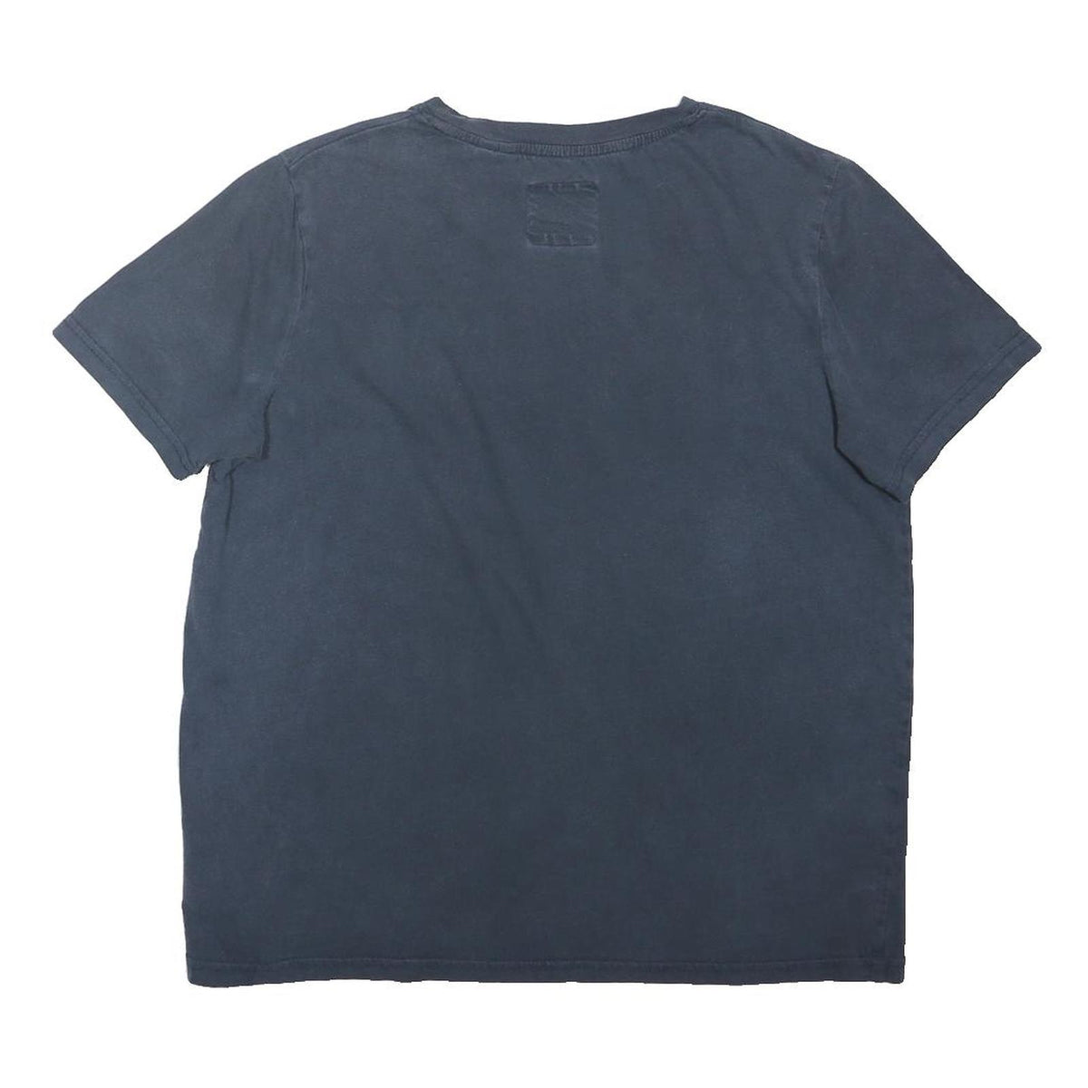 SUPERDRY Womens Navy Blue & Pastel Stripe Graphic T-Shirt UK 12 Short Sleeve