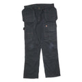 DICKIES Mens Cotton Blend Black Relaxed Straight Trousers W34 L32 Workwear