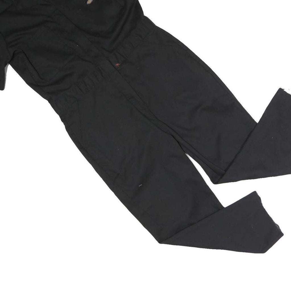 DICKIES Mens Black Cotton Blend Dungarees Regular Fit Short Sleeve M W34 L25