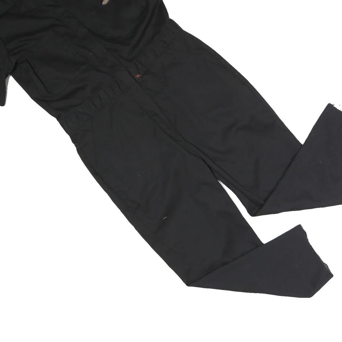 DICKIES Mens Black Cotton Blend Dungarees Regular Fit Short Sleeve M W34 L25