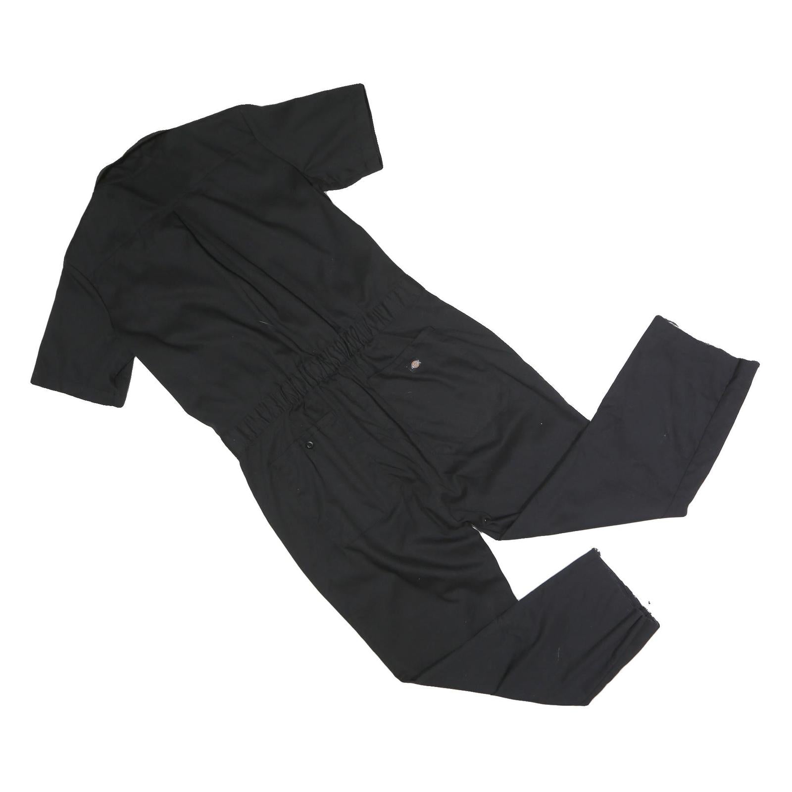 DICKIES Mens Black Cotton Blend Dungarees Regular Fit Short Sleeve M W34 L25