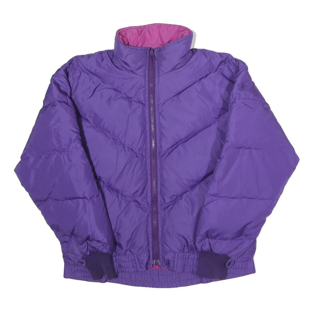 EMS Womens Purple & Pink Puffer Jacket S Nylon Zip Outdoor Warm