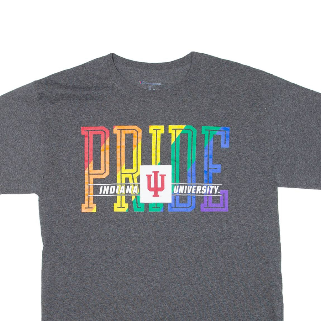 CHAMPION Pride Indiana University Mens T-Shirt Grey USA M