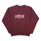 M&C SPORT Mens Maroon Limited Edition Grandpa Crew Neck M Cotton Blend