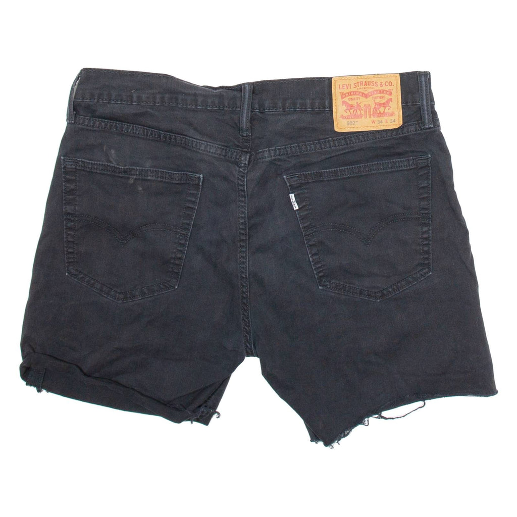 LEVI'S 502 Womens Denim Shorts Black L W34