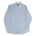 NAUTICA Mens Blue Check Shirt L Cotton Casual Long Sleeve Button Shirt