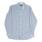 NAUTICA Mens Blue Check Shirt L Cotton Casual Long Sleeve Button Shirt