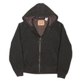 LEVI'S Mens Black Cotton Blend Shirt L Hooded Zip Front Casual Jacket