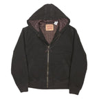 LEVI'S Mens Black Cotton Blend Shirt L Hooded Zip Front Casual Jacket