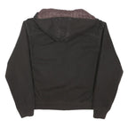 LEVI'S Mens Black Cotton Blend Shirt L Hooded Zip Front Casual Jacket