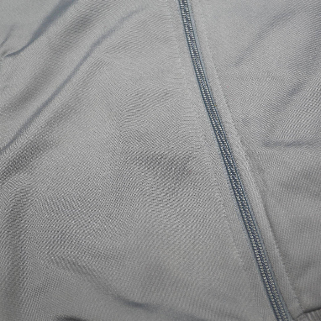 ADIDAS Mens Grey & Blue Track Jacket S Polyester Zip Sportswear