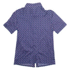 DANILLA Womens Shirt Blue Geometric XS