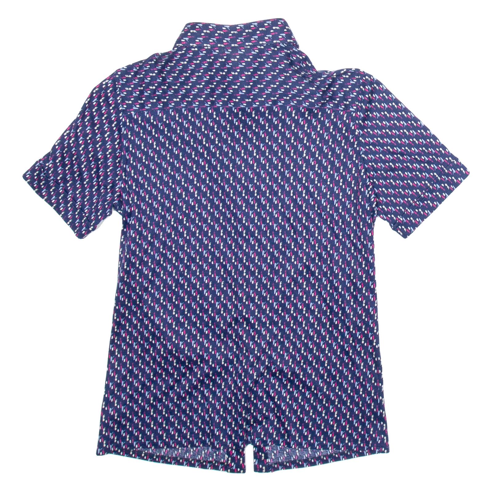 DANILLA Womens Shirt Blue Geometric XS