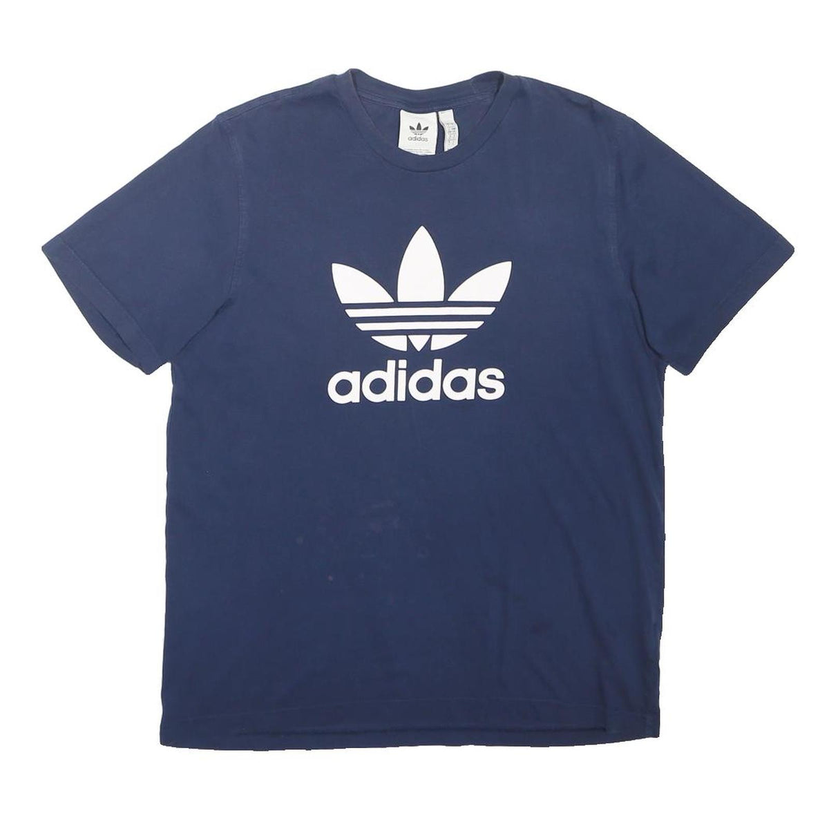ADIDAS ORIGINALS Mens Blue Graphic T-Shirt L Short Sleeve Crew Neck Casual