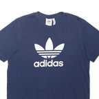 ADIDAS ORIGINALS Mens Blue Graphic T-Shirt L Short Sleeve Crew Neck Casual