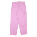 DICKIES Womens Cotton Blend Pink Relaxed Cargo Trousers W28 L27 Comfortable Fit