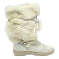 CRISTINA Womens Winter Snow Boots Ankle Synthetic White UK 4 Comfort Warm