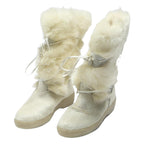 CRISTINA Womens Winter Snow Boots Ankle Synthetic White UK 4 Comfort Warm