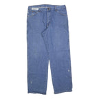 DICKIES Mens Jeans Blue Regular Straight Denim W34 L32 Casual Workwear Zip